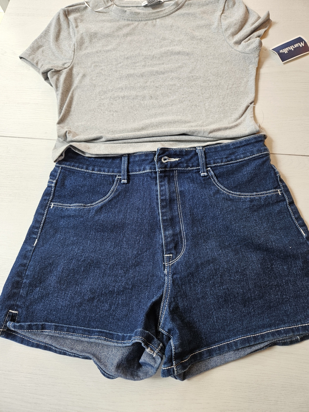 H&M Dark Blue Denim High-Rise Women’s Shorts